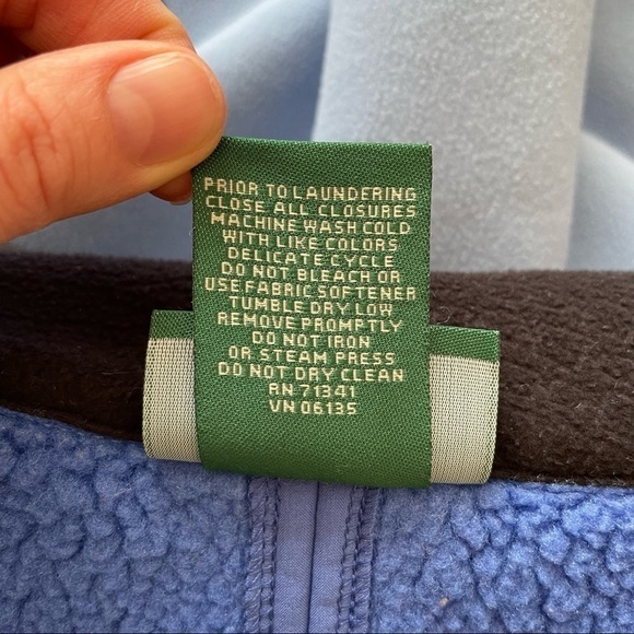 L.L.Bean Full Zip Fleece Jacket Blue Size S - Picture 12 of 16